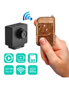 Knoop camera met afstandsbediening (DVR)